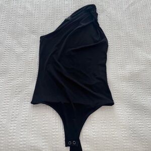 Express Black One-Shoulder Kids Bodysuit